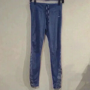 Nike Dri-fit Power Running periwinkle Compression leggings women's‎ medium
